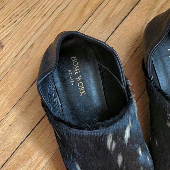 Home Work Atelier Handmade Ankle Boots Leather Pony Calf Hair Booties Western 5 - Picture 10 of 12